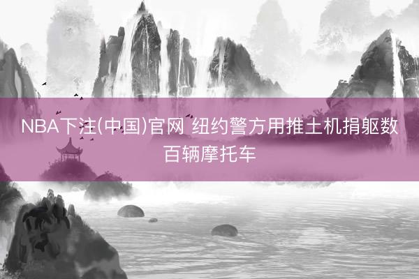 NBA下注(中国)官网 纽约警方用推土机捐躯数百辆摩托车