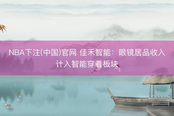 NBA下注(中国)官网 佳禾智能:眼镜居品收入计入智能穿着板块