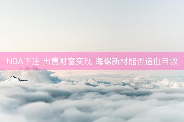 NBA下注 出售财富变现 海螺新材能否造血自救